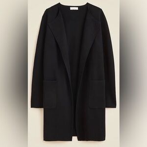 J. Crew Juliette collarless sweater-blazer in linen blend